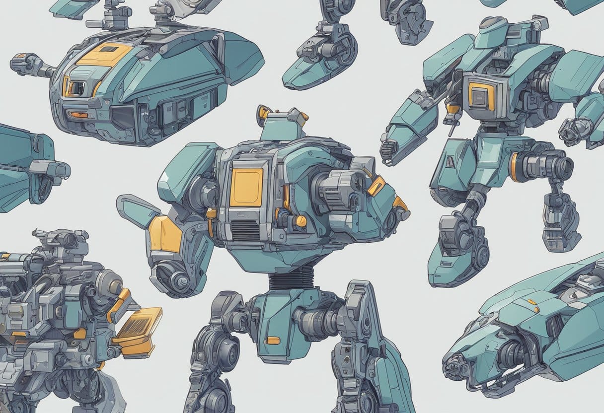 An AI-powered computer generating animated characters and scenes with advanced animation tools and techniques