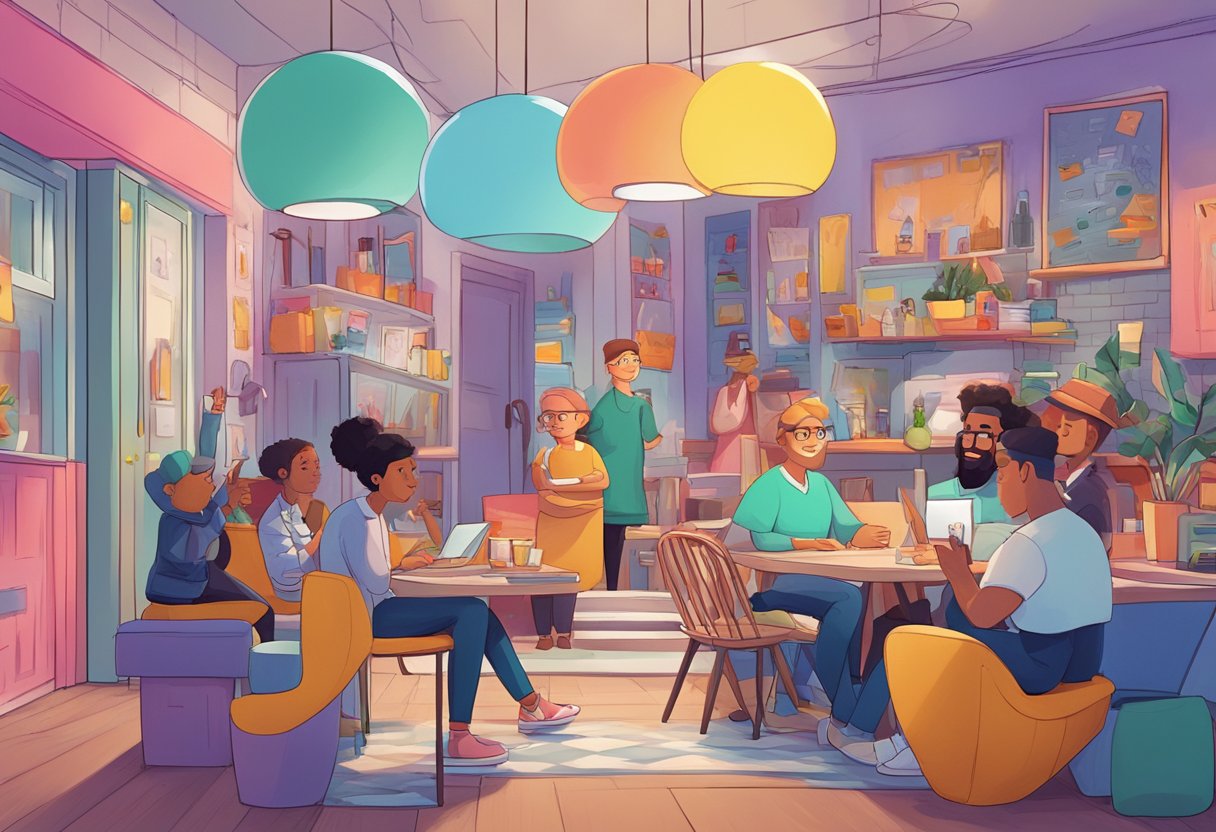 A colorful array of animated characters and scenes, showcasing the diverse services offered by a custom animation studio in London