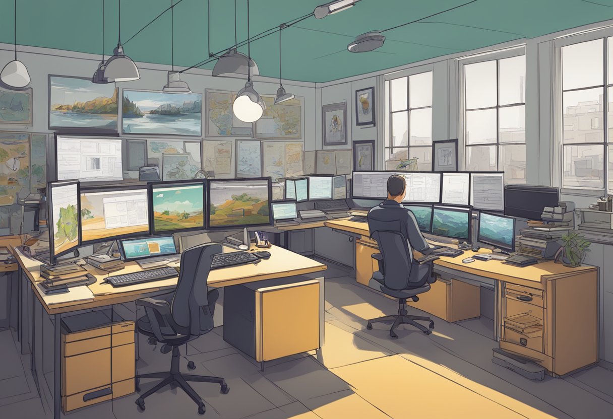 An animation studio in the UK with artists working on various production reviews