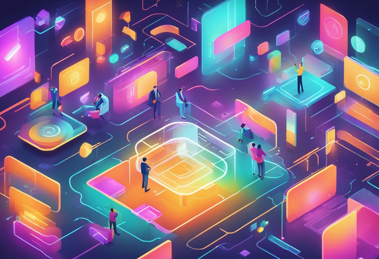 A colorful animated video transforming pain points into solutions, with futuristic elements and engaging visuals