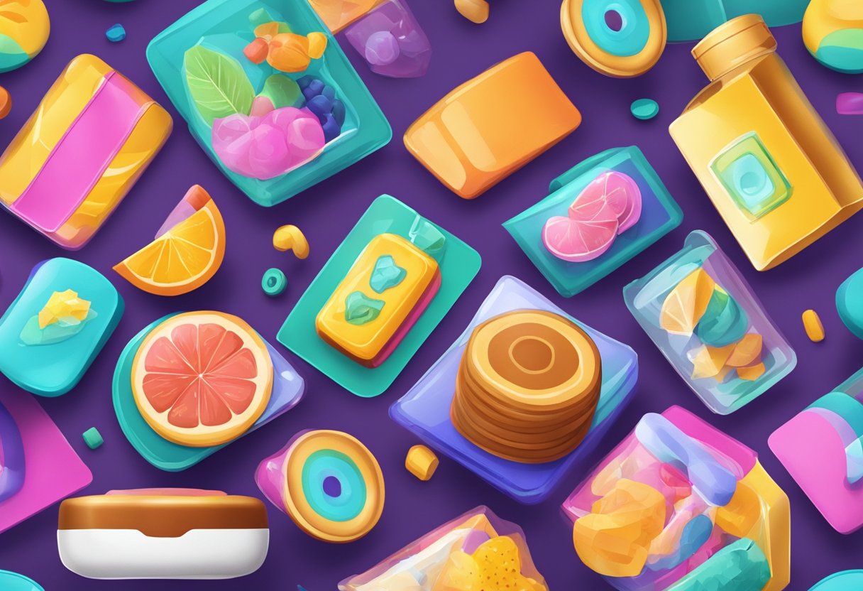 A colorful animated graphic of a product being interacted with by a user, showcasing its features in a fun and engaging way