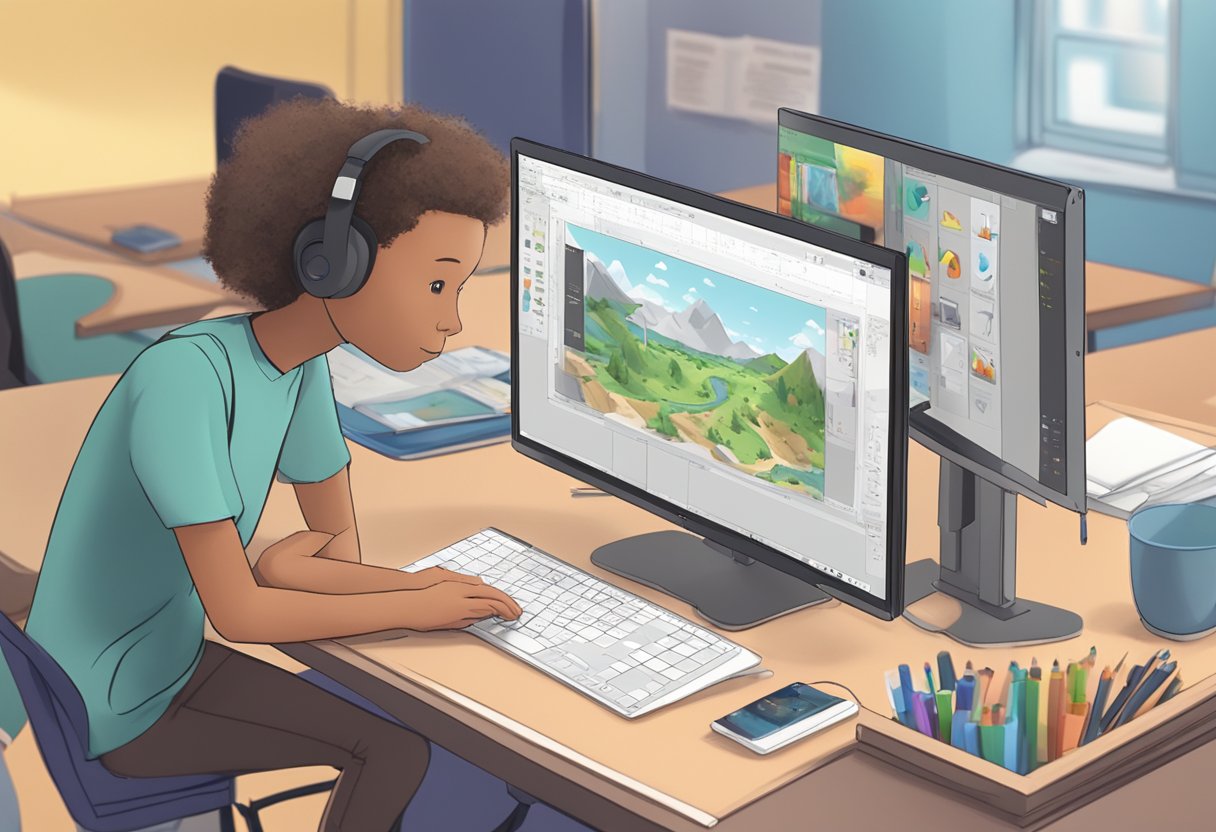 A split-screen showing traditional and digital animation tools and techniques being utilized in educational settings