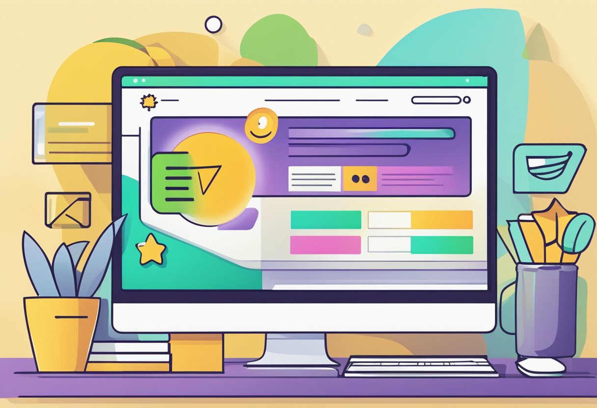 A computer screen with a website displaying positive reviews and a logo for an animation company in the UK