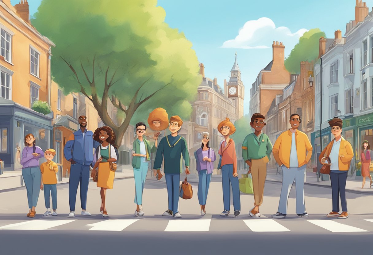 A group of animated characters showcasing various services offered by animation studios in London