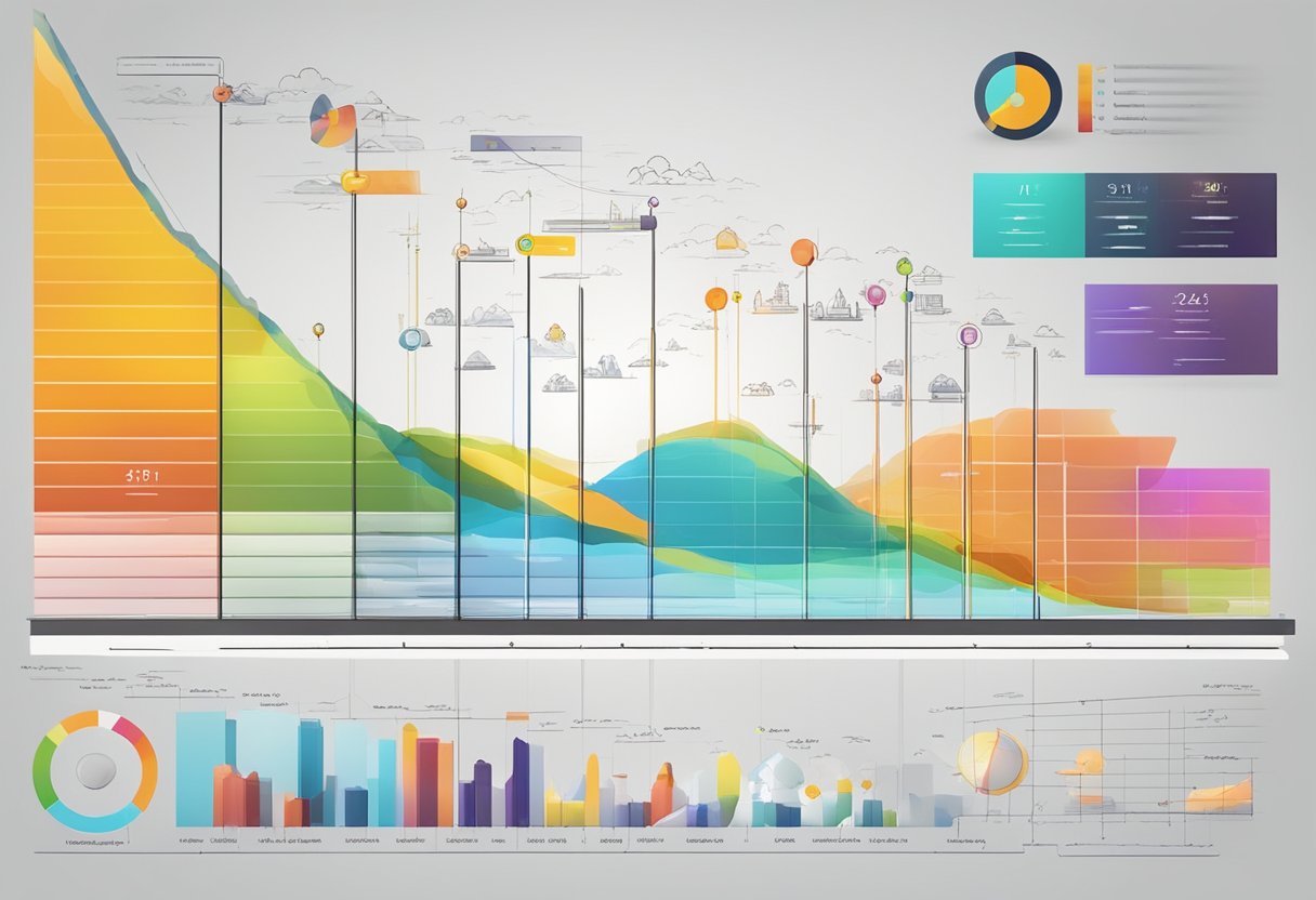 A colorful timeline of educational animation, from early sketches to modern digital graphics, with impact studies and data charts displayed alongside