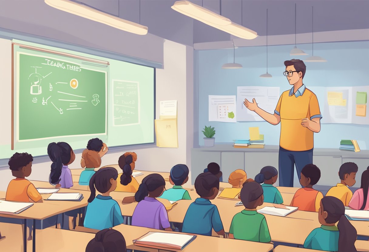 An animated teacher in the UK answers FAQs with effective teaching methods