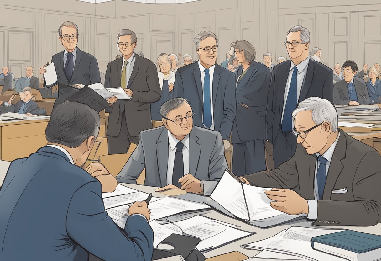 A panel of judges reviewing and discussing animated entries for UK educational awards