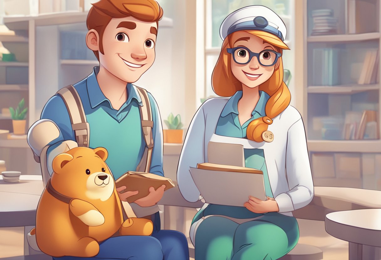 A series of animated characters demonstrate product features and benefits in a clear and engaging manner