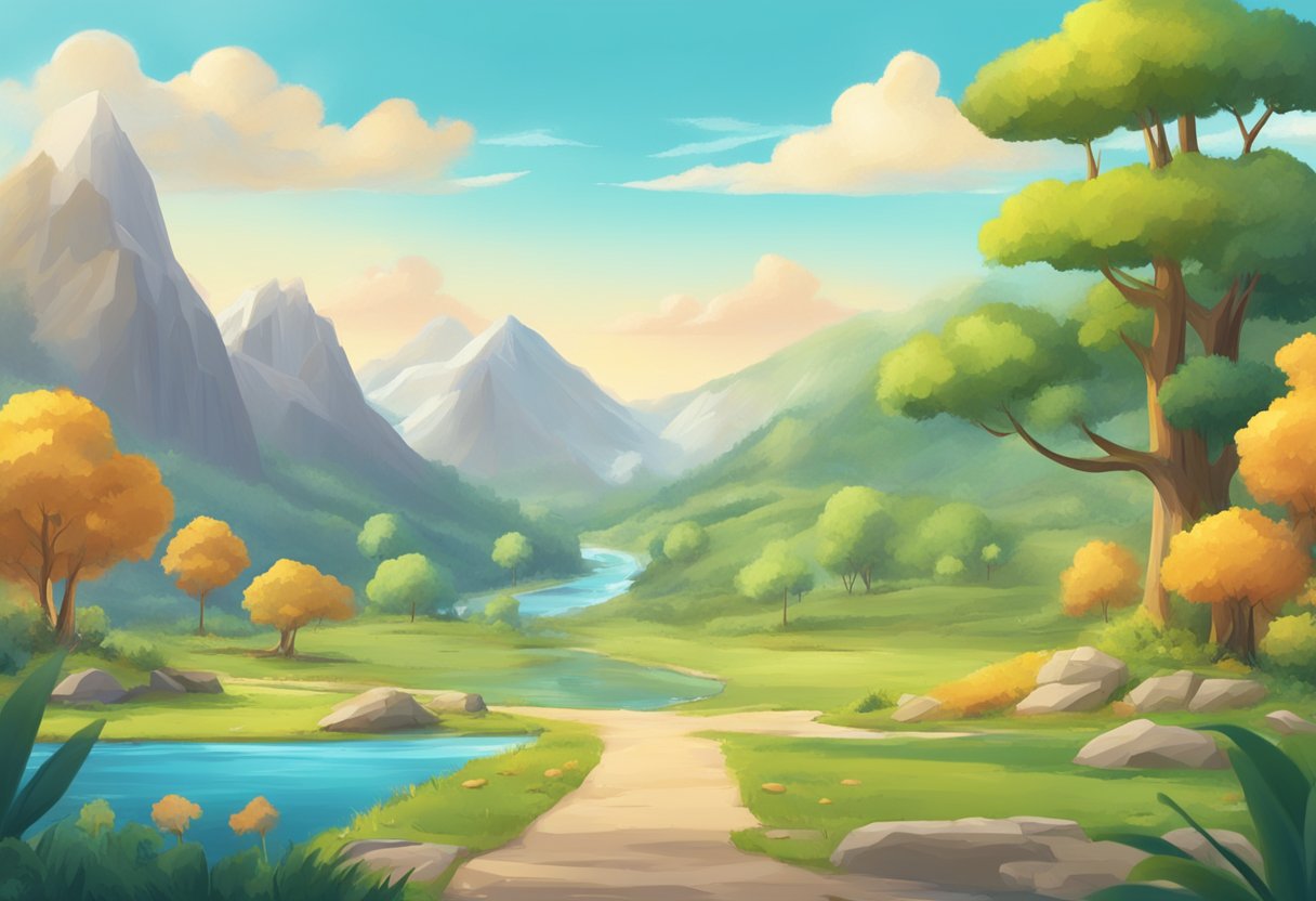 A split-screen comparison of animated educational scenes with various levels of detail and quality