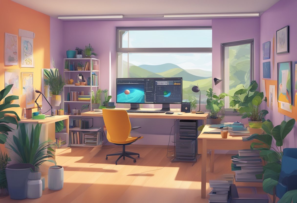 A colorful digital animation studio in Northern Ireland showcases the synergy between art and computer science