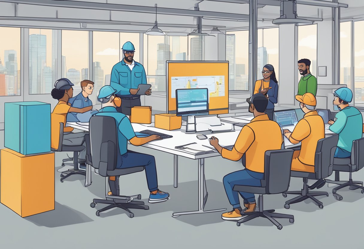A group of diverse industrial objects collaborate and partner in an interactive learning animation set in Vancouver