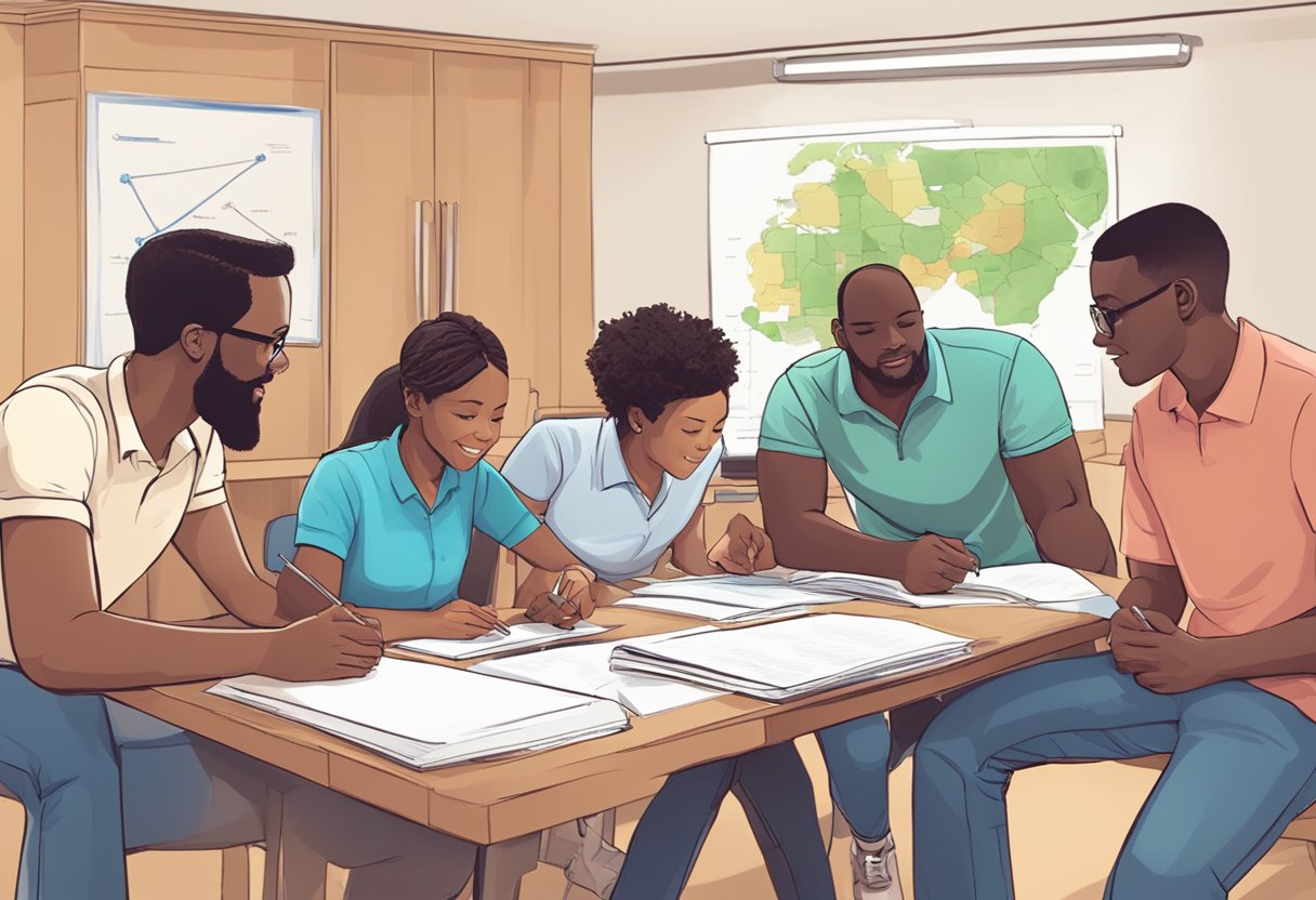 A group of people in Pretoria work together on interactive educational animations