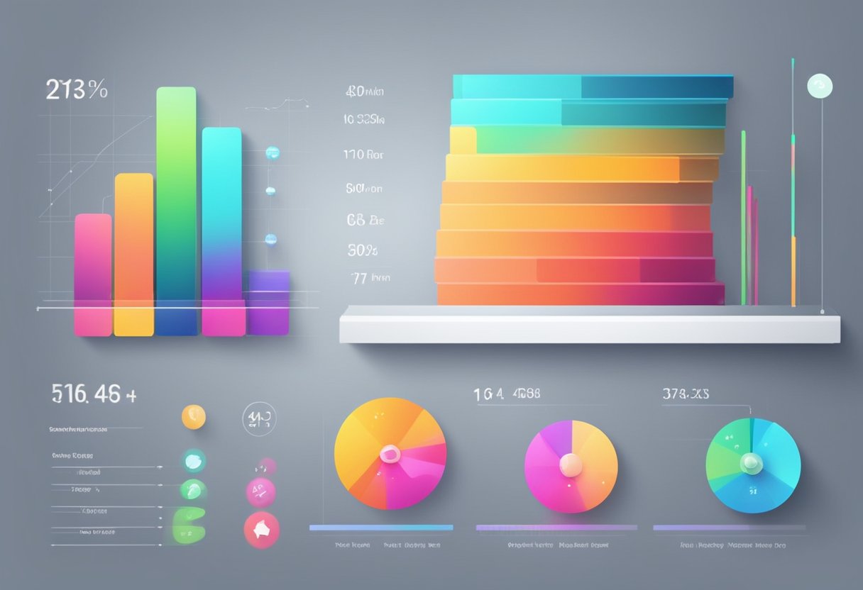 A colorful graph and chart display various animation trends and statistics in a modern and sleek design