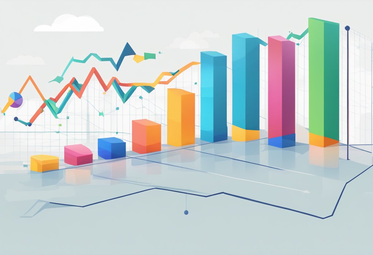 A bar graph rising with "Video SEO" and "SERPs" labels, while a line graph shows "animated video" ROI increasing