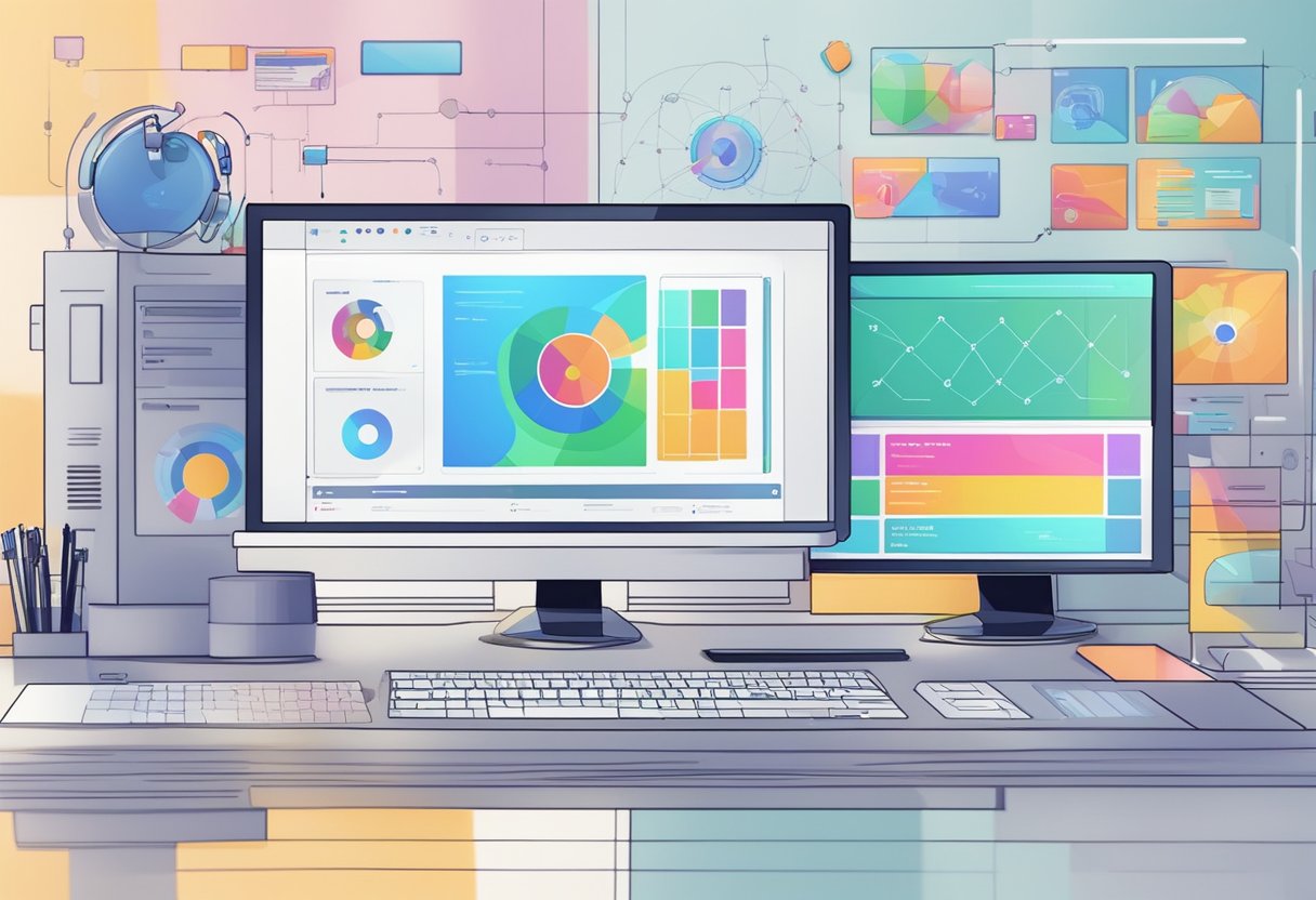 A computer screen displaying AI animation software interface with various tools and features