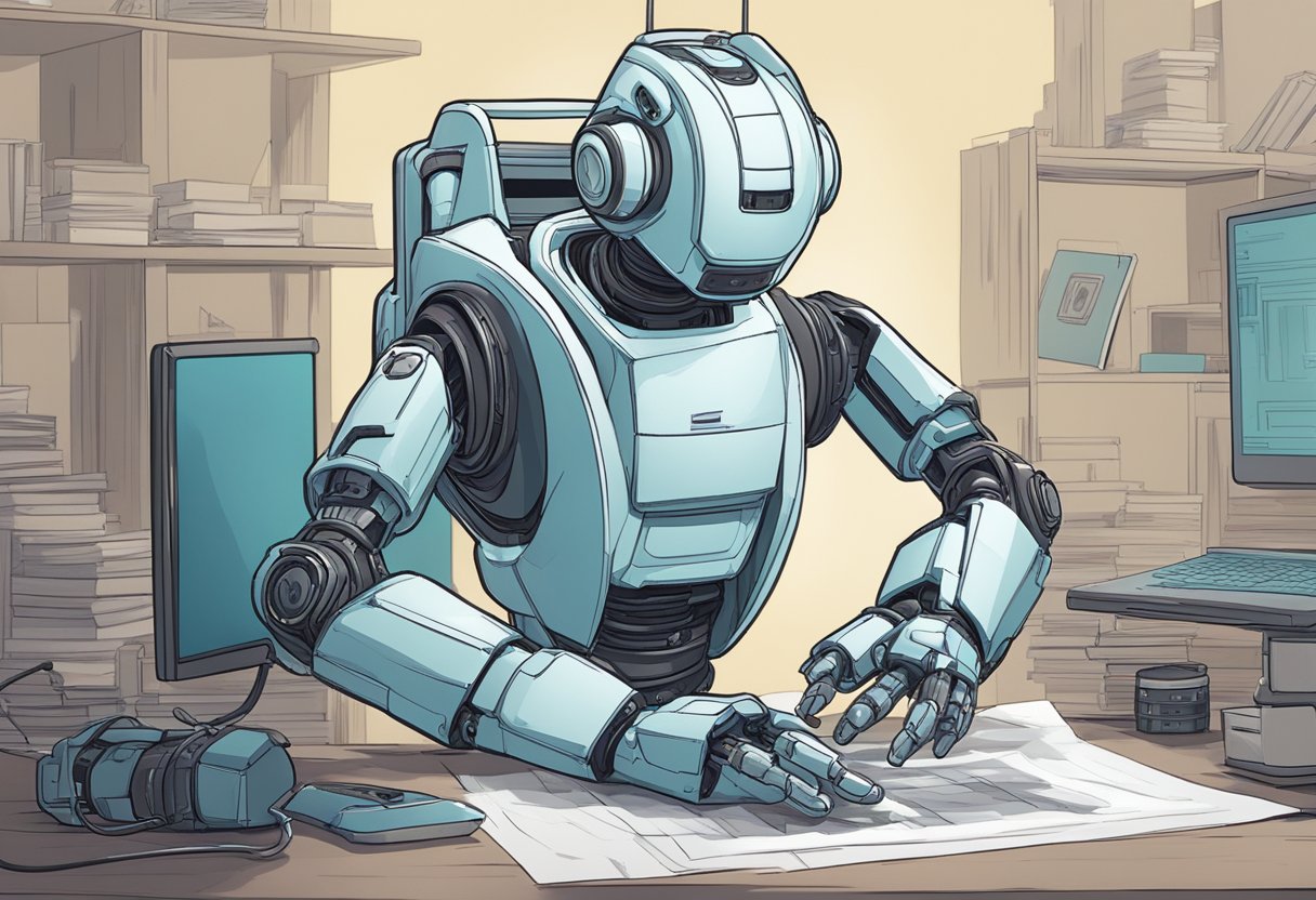 An AI-powered robot creating and copyrighting digital artwork