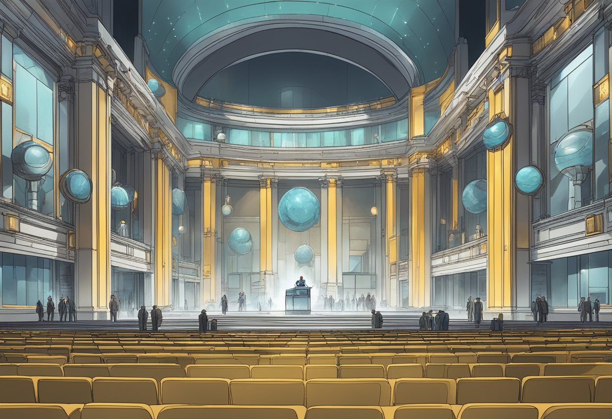 A futuristic AI-generated visual effects sequence wows a panel of judges at the BAFTAs awards ceremony