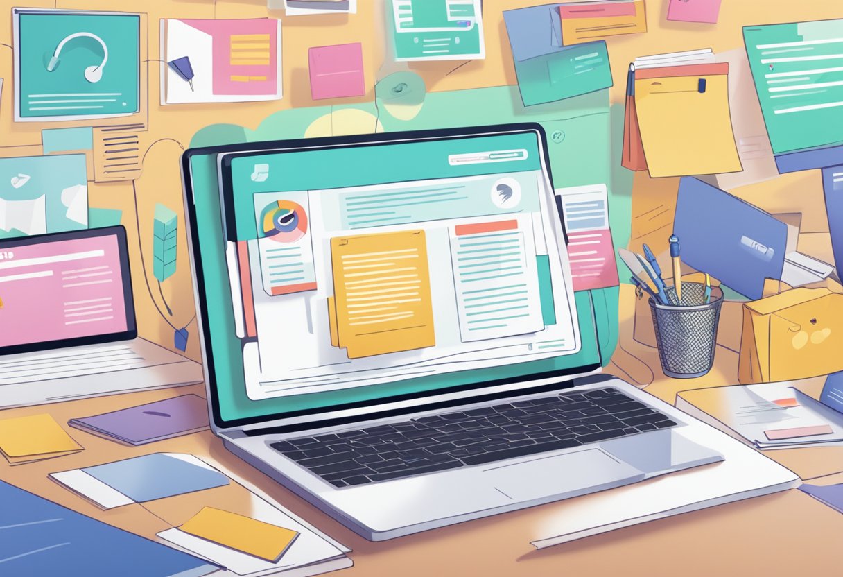 A laptop displaying various animated marketing campaigns with positive testimonials from UK animation agencies