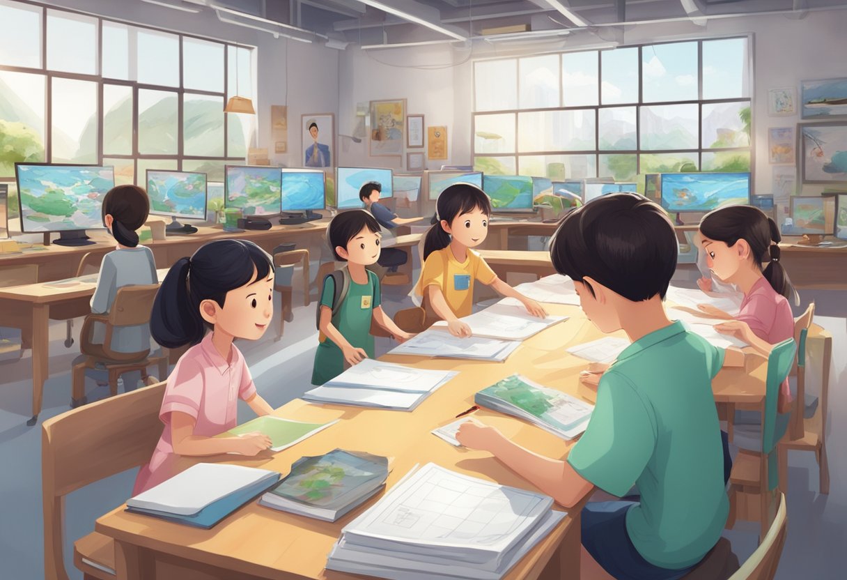 An animation studio in China receives support from government initiatives, collaborating with international schools to foster talent and creativity