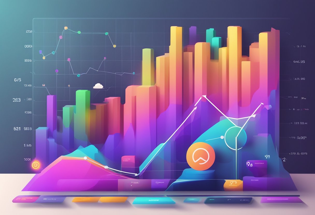 A colorful animated graph displays the rising adoption statistics of streaming services and OTT platforms in 2025