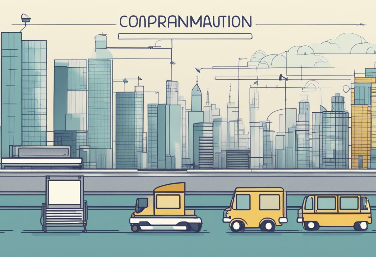 A timeline of corporate animation evolution, with older low-quality animations on one side and modern high-quality animations on the other
