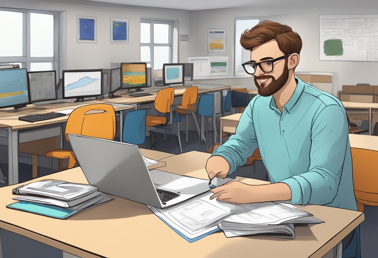 An educational animator creating digital content for UK schools