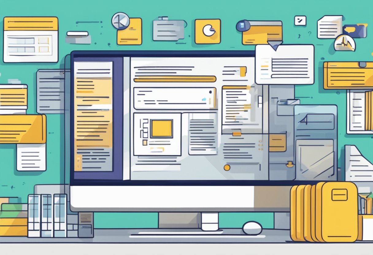 A computer screen displaying interactive animations related to Frequently Asked Questions in Birmingham